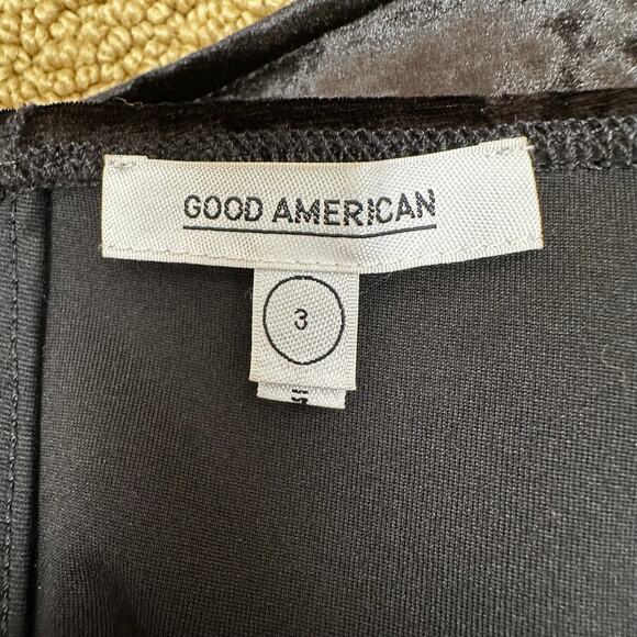 Good American The After Hours Cropped Velvet Bustier Black Size 3 or Lg Coquette - Picture 6 of 9